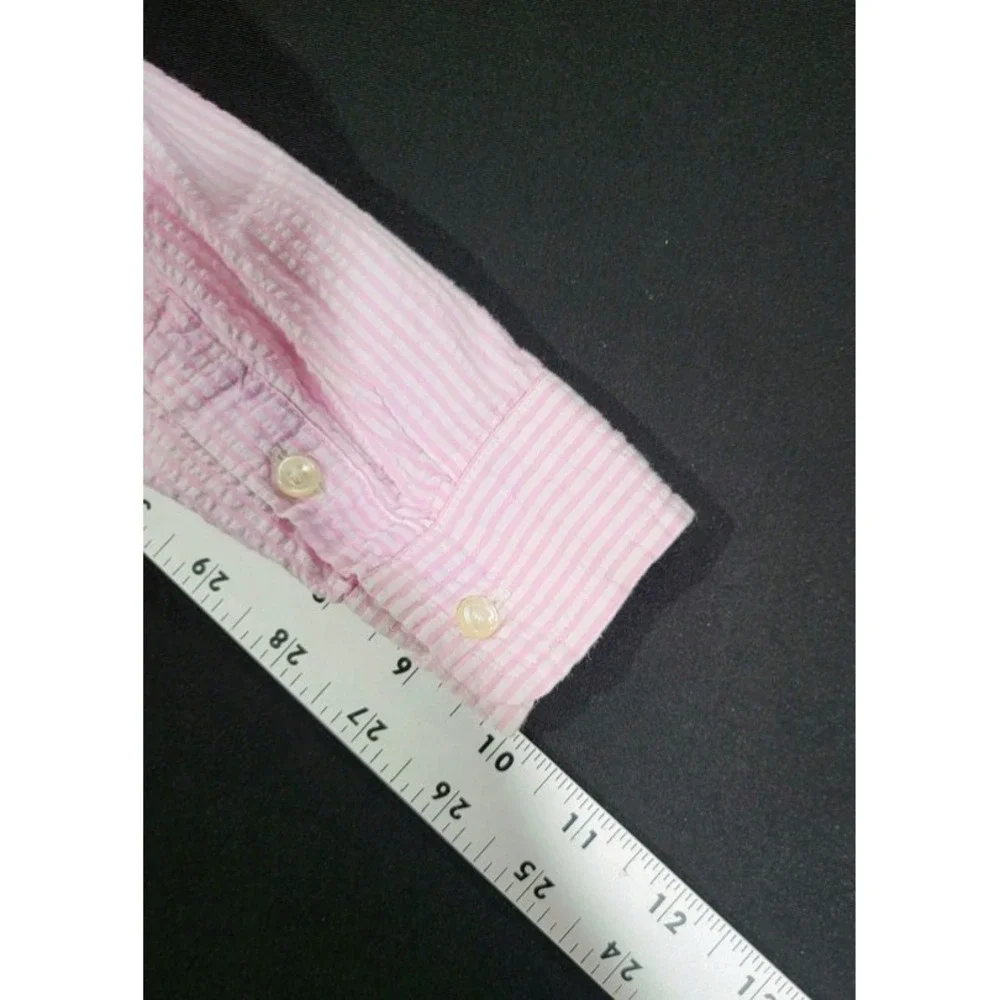 Polo Ralph Lauren Boys Size 4T Pink Stripe Button Down Shirt Coastal Preppy